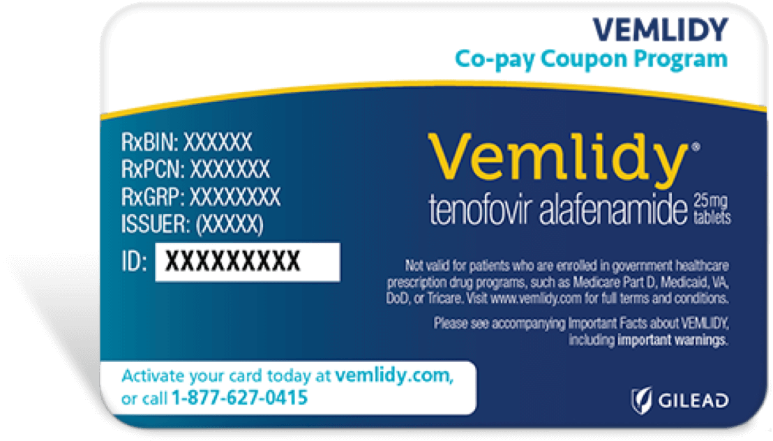 VEMLIDY® (tenofovir Alafenamide) Co-Pay Assistance | HCP Site