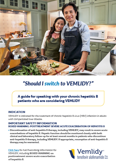 VEMLIDY® (tenofovir alafenamide) conversation guide